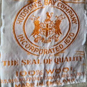 Hudson’s Bay Point Blanket Vintage 100% wool 67" x 75"